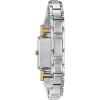Bulova Ladies’ Classic Diamond Dial Quartz Stainless Steel Watch, Rectangle, Mother-of-Pearl(Two Tone Gold)