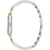 Bulova Ladies’ Classic Diamond Dial Quartz Stainless Steel Watch, Rectangle, Mother-of-Pearl(Two Tone Gold)