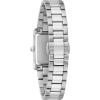 Bulova Ladies’ Classic Diamond Two-Tone Stainless Steel 3-Hand Quartz Watch, Rectangle(Silver/ Pink Dial)
