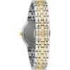 Bulova Ladies’ Modern Two-Tone Stainless Steel 3-Hand Quartz Watch, Diamond Accent Gold Dial Style: 98P224