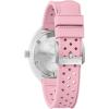 Bulova Oceanographer Snorkel Amazon Exclusive Ceramic Case and White Perforated Rubber Strap Watch, Day Date 100M WR(Flamingo)