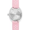 Bulova Oceanographer Snorkel Amazon Exclusive Ceramic Case and White Perforated Rubber Strap Watch, Day Date 100M WR(Flamingo)