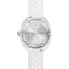 Bulova Oceanographer Snorkel Amazon Exclusive Ceramic Case and White Perforated Rubber Strap Watch, Day Date 100M WR(Gold Tone)