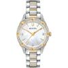 imageBulova Ladies Quartz Dress Classic Sutton Watch TwoTone Stainless Steel Bracelet White Dial Style98R263