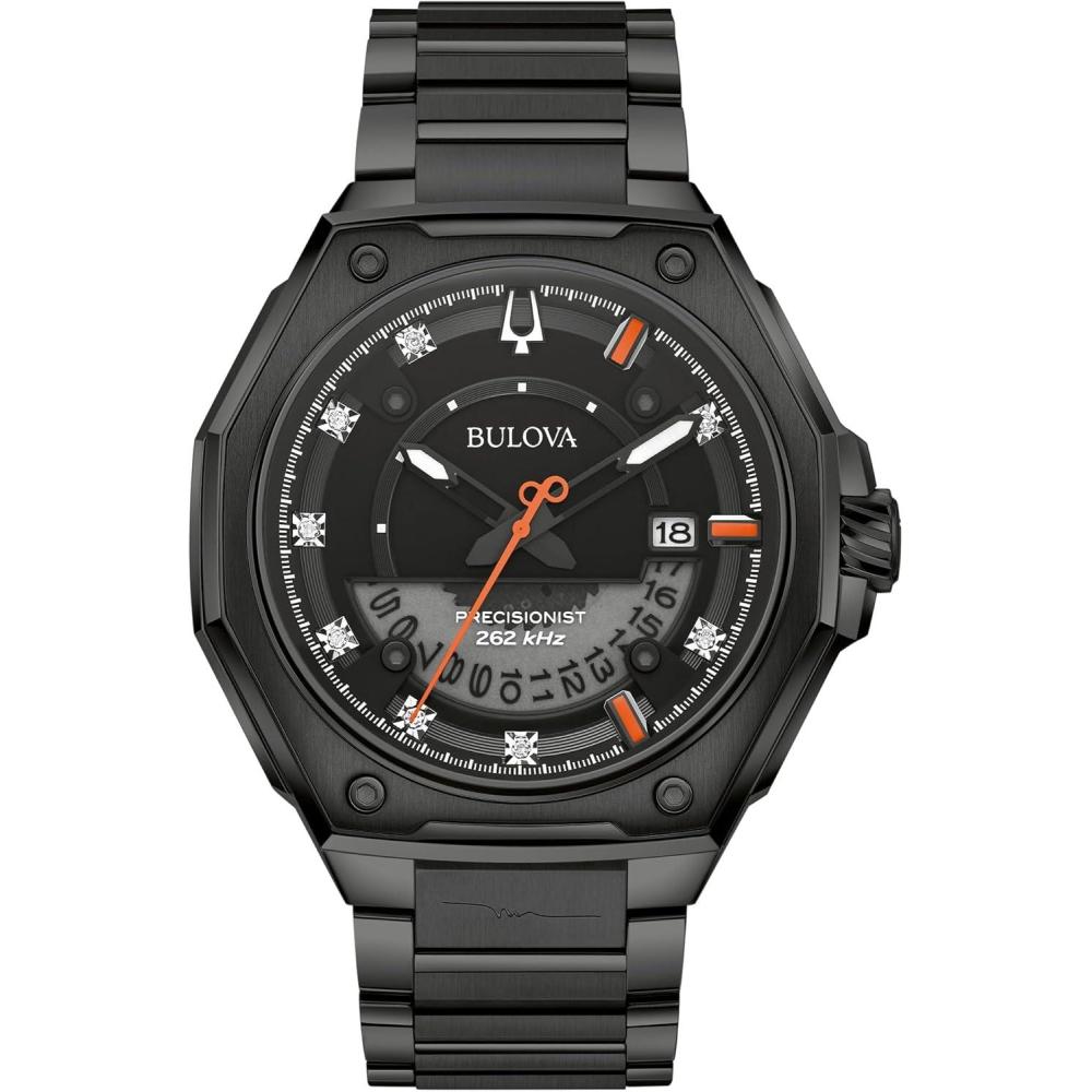 imageBulova Marc Anthony Mens Series X Diamond Dial Black IonPlated Watch Style 98D183
