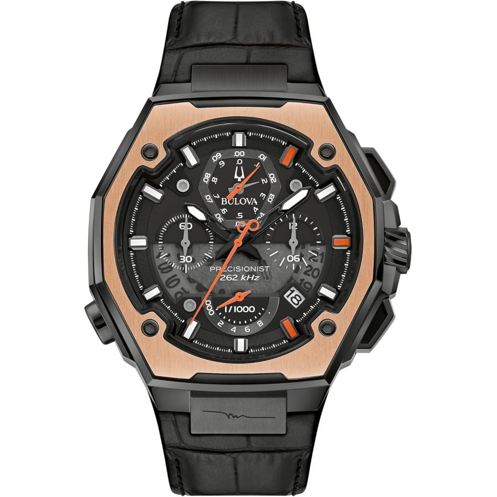 imageBulova Marc Anthony Mens Series X Limited Edition Chronograph High Performance Quartz Diamond Black IonPlated Watch Black Dial Style 98B402