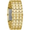 Bulova Marc Anthony Mens Modern Quadra Diamond Gold Stainless Steel Watch,Black Dial, Style:97D132