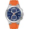Bulova Marc Anthony Sport Strap Quartz Watch, Stainless Steel, Sapphire Crystal(Orange and Blue)
