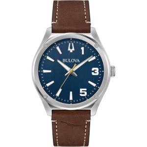 Bulova Marc Anthony Sport Strap Quartz Watch, Stainless Steel, Sapphire Crystal(Blue and Brown)