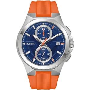 Bulova Marc Anthony Sport Strap Quartz Watch, Stainless Steel, Sapphire Crystal(Orange and Blue)