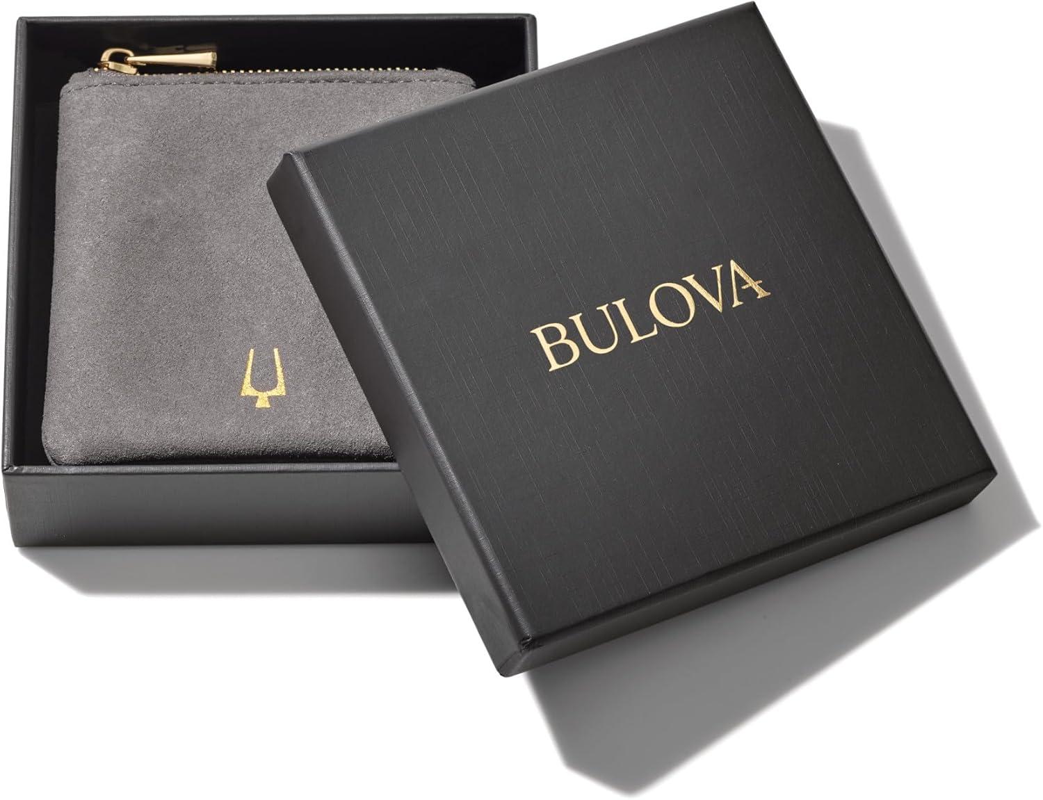 imageBulova Mens Jewelry RhodiumPlated Sterling Silver SilverTone Pendant 7 FullCut Black Diamonds Totaling 017 Cttw Rounded Box Link Chain Necklace Adjusts From 24 To 26 Style BVP1058WSAA