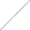 Bulova Jewelry Men’s Rhodium Plated Sterling Silver Tennis Bracelet with 5mm White Topaz(8 inches)