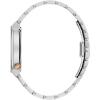 Bulova Latin Grammy Ladies Modern Futuro Two Tone Rose Gold Stainless Steel Watch, Textured Grey Dial (Model:98L309)