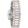 Bulova Latin Grammy Ladies Modern Futuro Two Tone Rose Gold Stainless Steel Watch, Textured Grey Dial (Model:98L309)