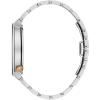 Bulova Latin Grammy Men’s Modern Futuro Two Tone Rose Gold Stainless Steel Watch, Textured Grey Dial, 24 Hour Time (Model:98A309)