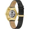 Bulova Men’s Frank Sinatra ‘Fly Me to The Moon’ Automatic Stainless Steel Case Watch, Textured Leather Strap, 42 Hour Power Reserve, 3 Hand(Black Strap/ Ivory Dial)