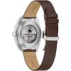 Bulova Men’s Frank Sinatra ‘Fly Me to The Moon’ Automatic Stainless Steel Case Watch, Textured Leather Strap, 42 Hour Power Reserve, 3 Hand(Brown Strap/Black Dial)