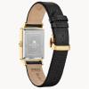Bulova Men’s Frank Sinatra My Way Leather Strap Watch(Gold Tone/ Black Strap)