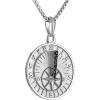 Bulova Men’s Jewelry Rhodium-Plated Sterling Silver Silver-Tone Pendant, 7 Full-Cut Black Diamonds Totaling 0.17 Cttw. Rounded Box Link Chain Necklace Adjusts From 24″ To 26″ Style: BVP1058-WSAA
