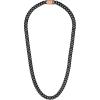 Bulova Jewelry Men’s Latin Grammy 10mm Brushed and Polished Gunmetal Curb Chain Stainless Steel Necklace, Length 24″ Style:BVC1069-GRSTNA