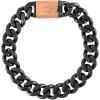 Bulova Jewelry Men’s Latin Grammy 13mm Curb Chain Dual Brushed and Polished Gunmetal, 8.5″ Bracelet Style:BVB1016-GRSTNA