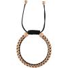 Bulova Jewelry Men’s Latin Grammy Rose Tone Stainless Steel Links Braided with Black Cord Bolo Bracelet Style:BVB1009-RBSTNA