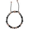 Bulova Jewelry Men’s Latin Grammy Semi-Precious Beaded Bolo Bracelet, Black Onyx, Hematite Spheres, Black Lava, Rose Tone Stainless Steel, Sliding Clasp, 8MM Beads Style:BVB1072-RSTBKOXHE