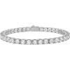 Bulova Jewelry Men’s Rhodium Plated Sterling Silver Tennis Bracelet with 5mm White Topaz(8 inches)