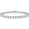 Bulova Jewelry Men’s Rhodium Plated Sterling Silver Tennis Bracelet with 5mm White Topaz(8.5 inches)