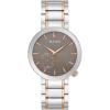 Bulova Latin Grammy Ladies Modern Futuro Two Tone Rose Gold Stainless Steel Watch, Textured Grey Dial (Model:98L309)