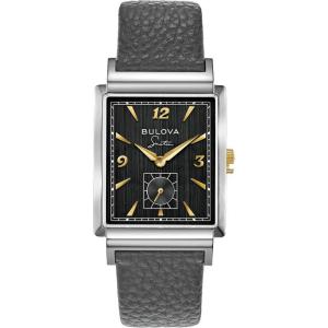 Bulova Men’s Frank Sinatra My Way Leather Strap Watch(Silver Tone/ Grey Strap)