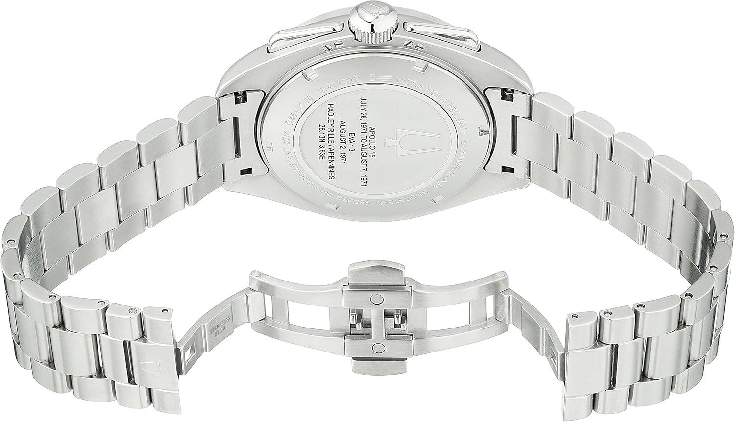 imageBulova Mens Archive Series Lunar Pilot 6Hand Chronograph High Performance Quartz Stainless Steel Sapphire Crystal Style 96B258