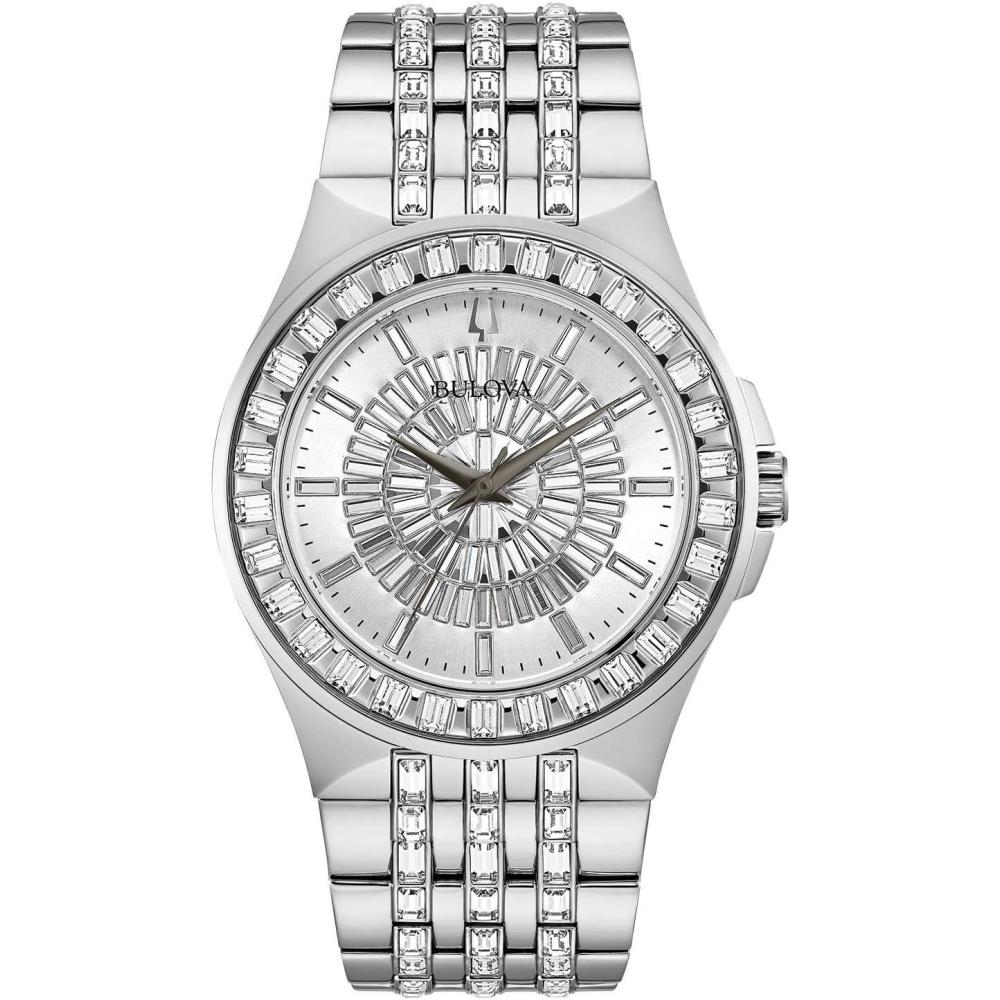 imageBulova Mens Phantom Crystal WatchSilver Tone Stainless Steel