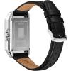 Bulova Frank Lloyd Wright ‘December Gifts’ Stainless Steel 3-Hand Quartz Dial, Black Leather Strap Style: 96A223