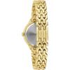 Bulova Ladies’ Classic Crystal Gold Stainless Steel 3-Hand Quartz Watch, Mother of Pearl Dial(Gold Tone/ White Mother-of-Pearl)