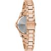 Bulova Ladies’ Classic Crystal Rose Gold Stainless Steel 3-Hand Quartz Watch, White Mother-of-Pearl Dial with Crystal Heart Detail Style: 98L303