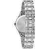 Bulova Ladies’ Classic Crystal Stainless Steel 3-Hand Quartz Watch, White Mother-of-Pearl Dial Style: 96M144