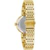 Bulova Ladies’ Classic Crystal Stainless Steel 3-Hand Quartz Watch, White Mother-of-Pearl Dial(Gold-Tone)