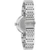 Bulova Ladies’ Classic Crystal Stainless Steel 3-Hand Quartz Watch, White Mother-of-Pearl Dial(Stainless Steel)