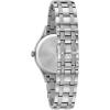 Bulova Ladies’ Crystal Accented Gift Set with 3-Hand Quartz Watch and Flexible Bangle Bracelets, Mother-of-Pearl Dial(Stainless)