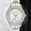 Bulova Ladies’ Crystal Phantom 3-Hand, Small Second Hand Quartz Watch, Mother-of-Pearl Dial(Stainless Steel)