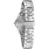 Bulova Ladies’ Crystal Stainless Steel 3-Hand Quartz Watch, White Mother-of-Pearl Dial(Silver)