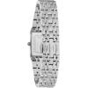 Bulova Ladies’ Modern Quadra Diamond Dial Stainless Steel 3-Hand Quartz Watch, Black Dial Style: 96P202