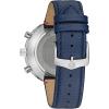 Bulova Men’s Archive Series ‘Chronograph C’ 6-Hand Chronograph High Performance Quartz Stainless Steel Watch with Blue Leather Strap Style: 96A283