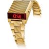 Bulova Mens Archive Series LED Computron Stainless Steel Watch(Gold Stainless Steel/ Red LED Display)