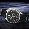 Bulova Men’s Archive Series Lunar Pilot 6-Hand Chronograph High Performance Quartz Stainless Steel, Black NATO Strap and Sapphire Crystal Style: 96A225