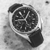 Bulova Men’s Archive Series Lunar Pilot 6-Hand Chronograph High Performance Quartz Stainless Steel and Black Nylon Strap Watch Set, Sapphire Crystal Style: 96B251