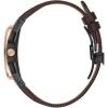 Bulova Men’s CURV High Performance Quartz Black and Rose Gold-Tone Stainless Tonneau Shape Case,Brown Leather Strap Watch, 5-Hand Chronograph, Sapphire Crystal Style: 98A264
