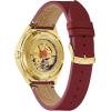 Bulova Men’s Frank Lloyd Wright Automatic ‘USONIA’ Style Gold Stainless Steel Case and Burgundy Leather Strap Watch, 3-Hand Quartz Style:97A192