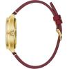 Bulova Men’s Frank Lloyd Wright Automatic ‘USONIA’ Style Gold Stainless Steel Case and Burgundy Leather Strap Watch, 3-Hand Quartz Style:97A192